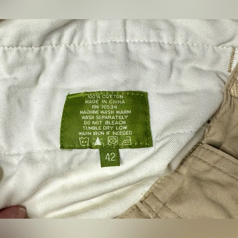 Orvis Pants 42 Men Beige Cargo Zip Front Adjustable Waist Straight Pockets - Picture 8 of 11